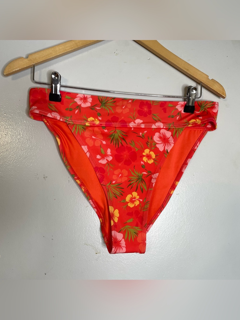 Aeropostale Aero Swim High Rise Floral Bikini Bottoms Tropical Size Large